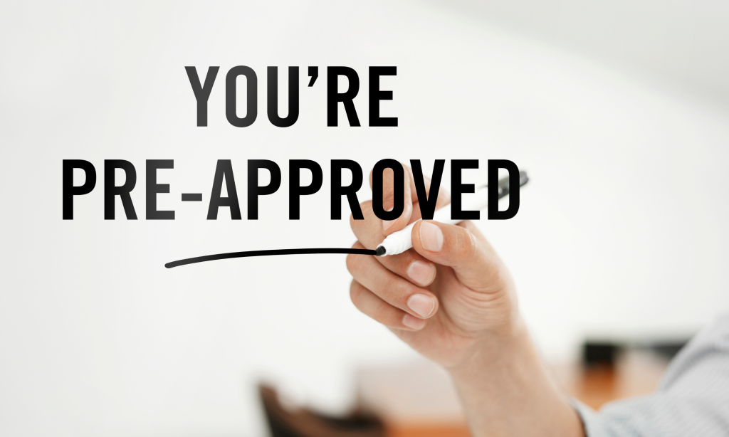 VA home loan pre-approval concept for Fort Bragg military buyers; hand writing “You’re Preapproved”